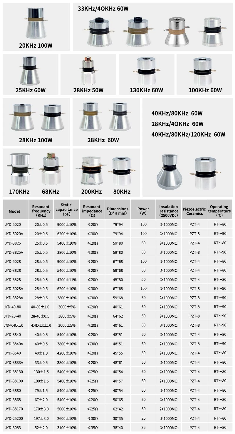 ultrasonic frequency transducer